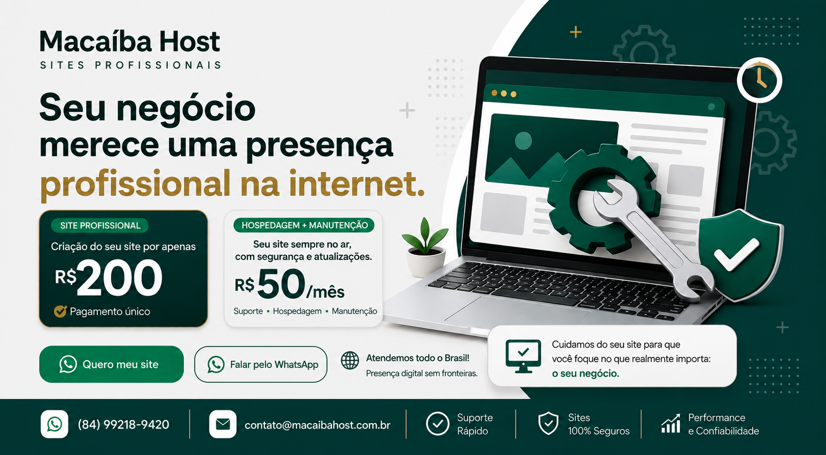 Macaíba Host — criação de sites profissionais, hospedagem e manutenção